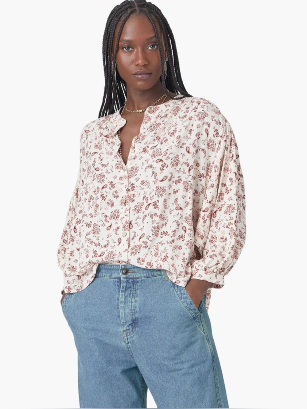 XIRENA Charley Shirt Cream Paisley M